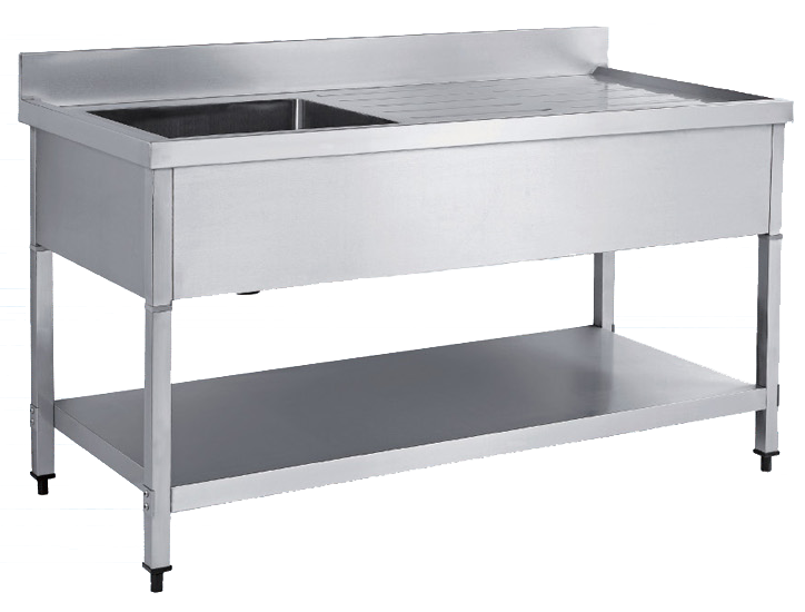 Newworld Stainless Steel | single sink bench with undershelf